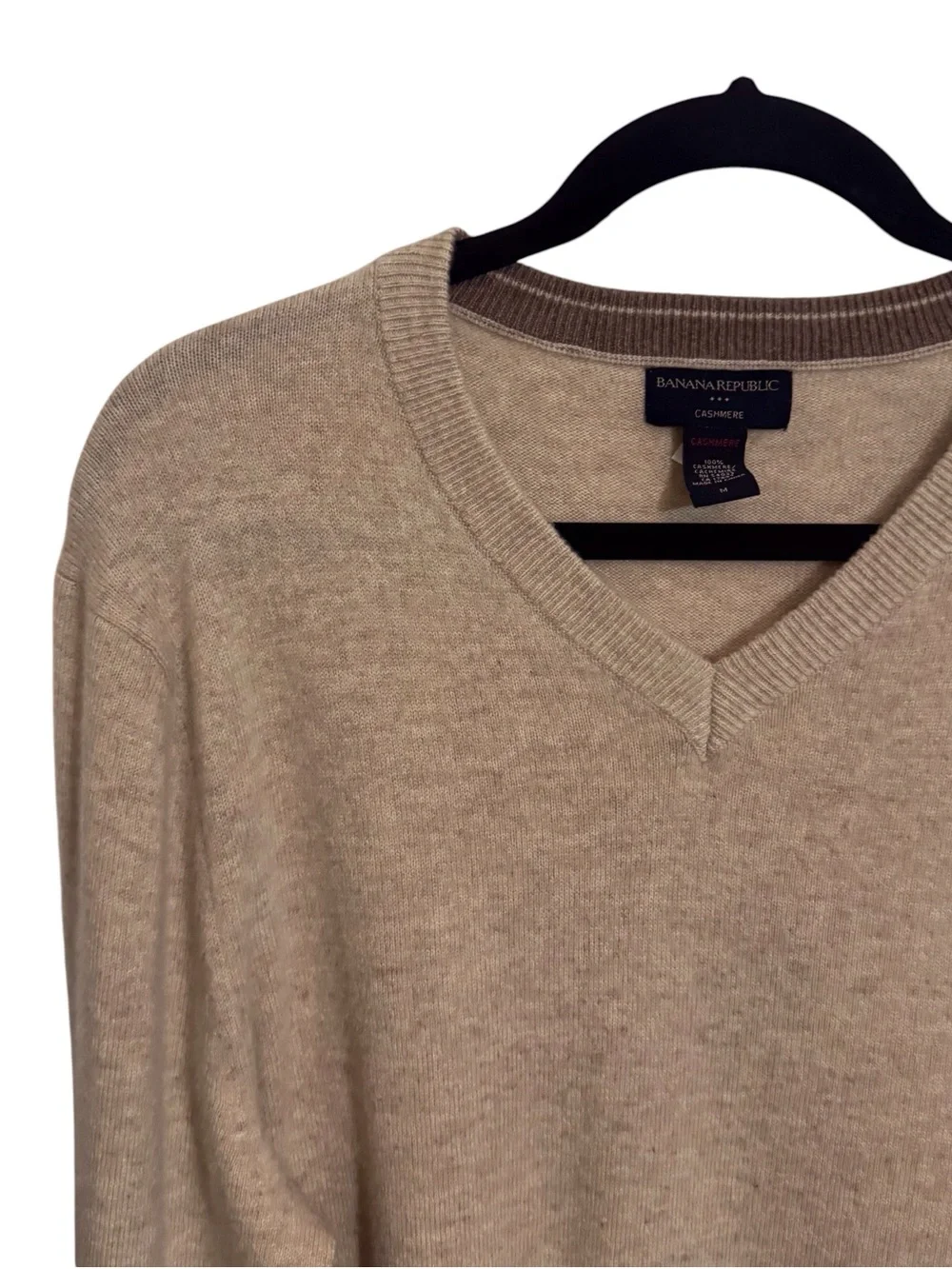 ❌❌❌❌❌❌❌❌Banana Republic Men’s Size Medium Brown Cashmere Sweater Pullover V-Neck